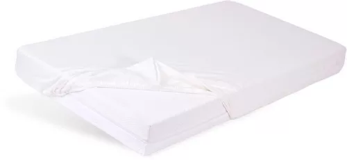 BABYMATEX Gumis vízálló lepedő Bamboo fehér 60x120 cm