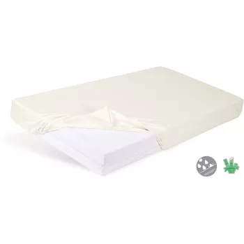   BABYMATEX Gumis vízálló lepedő Bamboo világos bézs 60x120 cm