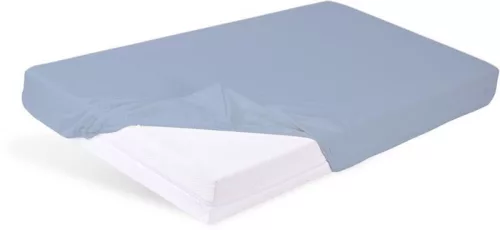 BABYMATEX Vízhatlan lepedő gumírozással Bamboo világoskék 60x120 cm