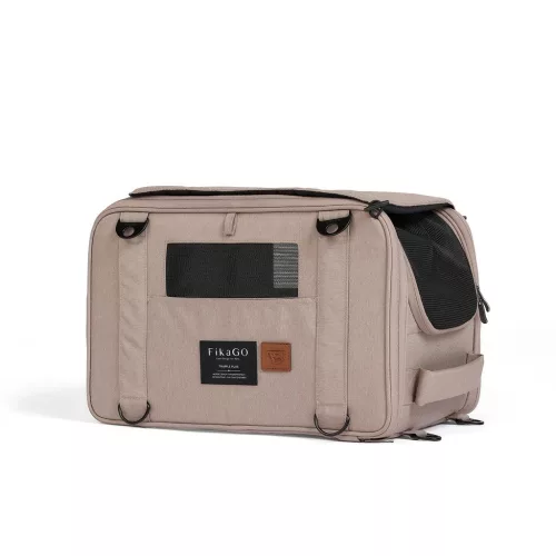 FIKAGO Utazó hordozó kutyáknak és macskáknak Truffle Plus Sandy Beige