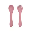 PETITE&MARS Szilikon 2 részes étkészlet TAKE&MATCH  tányér + evőeszközök Dusty Rose 6hó+