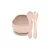 PETITE&MARS Szilikon 2 részes étkészlet TAKE&MATCH  tál + evőeszközök Desert Sand 6hó+