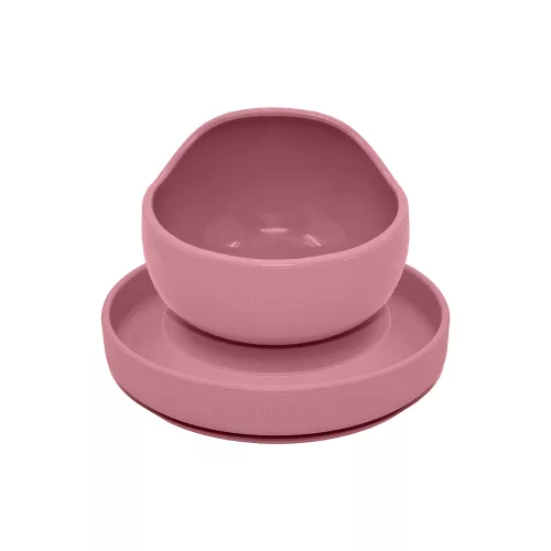 PETITE&MARS Szilikon 2 részes étkészlet TAKE&MATCH  tányér + tál Dusty Pink 6hó+