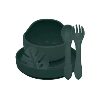   PETITE&MARS Szilikon étkészlet TAKE&MATCH 4 db Misty Green 6hó+