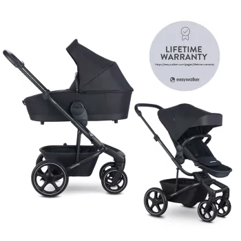   EASYWALKER Kočík kombinovaný Harvey⁵ 2v1 Midnight Black LITE RWS