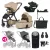 PETITE&MARS KÉSZLET Babakocsi 4v1 ICON Mocha Beige XXL AIR + CYBEX Aton B2 i-Size