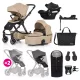 PETITE&MARS KÉSZLET Babakocsi 4v1 ICON Mocha Beige XXL AIR + CYBEX Aton B2 i-Size