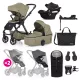 PETITE&MARS KÉSZLET Babakocsi 4v1 ICON Mossy Green XXL RWS + CYBEX Aton B2 i-Size