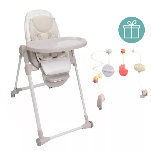 CHICCO Etetőszék Polly Armonia - Mother Pearl + Rainbow Játékív