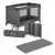 PETITE&MARS Utazóágy Koot Lite matraccal Foldie, Dark Grey