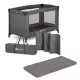 PETITE&MARS Utazóágy Koot Lite matraccal Foldie, Dark Grey