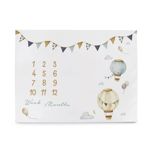 CEBA BABY Fotózáshoz mérföldkő alátét (92x72) Basic Ballons