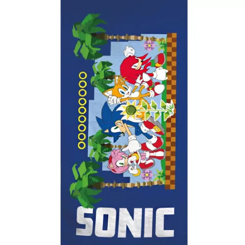 Sonic a sündisznó fürdőlepedő, strand törölköző 70x140cm (Fast Dr