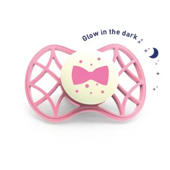   Nuvita Air.55 Cool! éjszakai cumi védőkupakkal 6hó+ - Glow Flamingo - 7085