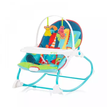 Chipolino Enjoy rezgő-zenélő pihenőszék 18 kg-ig - Blue