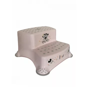   Lorelli Disney mintás lépcsős fellépő - Mickey Minnie Love Light Pink