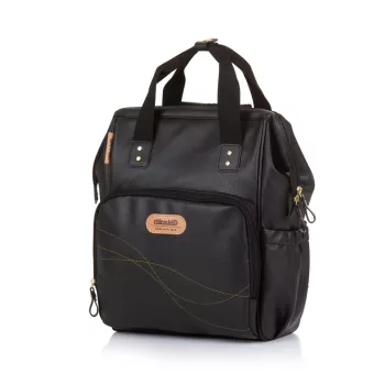   Chipolino babakocsira rögzíthető hátizsák - Black Leather 