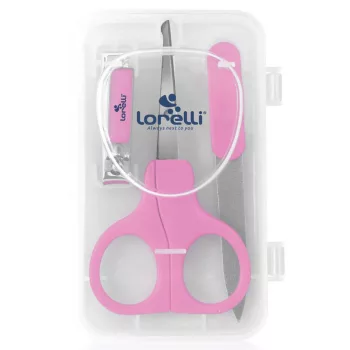 Baby Care manikűr szett tartóban - pink