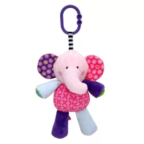 Lorelli Toys plüss zenélőjáték - Pink Elefánt