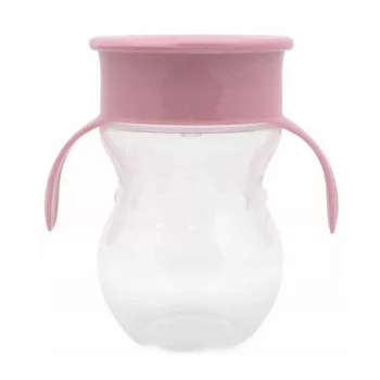 Baby Care 360 itatópohár fogantyúval - pink