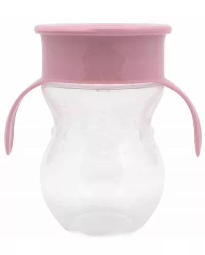 Baby Care 360 itatópohár fogantyúval - pink
