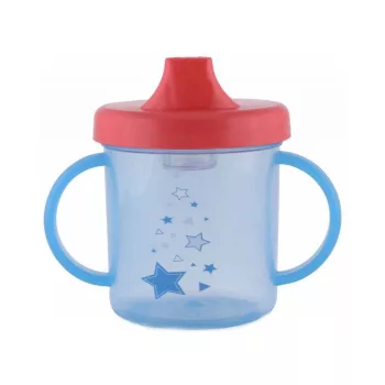 Baby Care itatópohár fogantyúval 210ml alacsony - blue