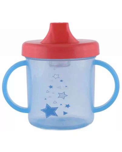 Baby Care itatópohár fogantyúval 210ml alacsony - blue