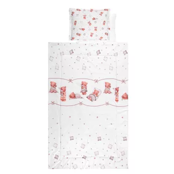   Lorelli 4 részes ágynemű garnitúra - Bears & Pillows Beige