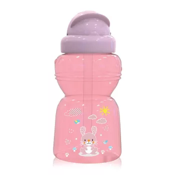 Lorelli Állatos sport itató szívószállal - Blush Pink