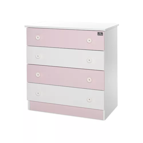 Lorelli Komód - White & Orchid Pink 