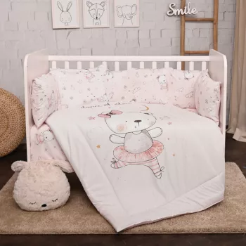   Lorelli Lilly ágynemű garnitúra 60x120 - Pink Ballerina Bear