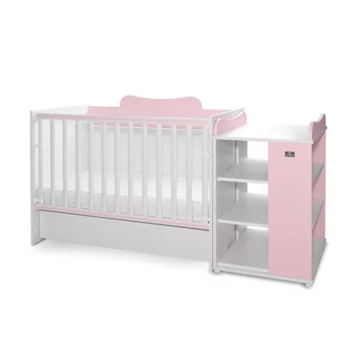 Lorelli Multi kombi ágy 190x72 - White Orchid Pink