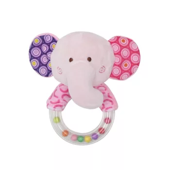 Lorelli Toys Plüss csörgő - Pink elefánt