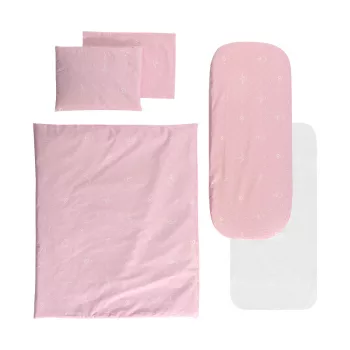   Lorelli ágynemű garnitúra mózeskosárba - Little Bear Pink