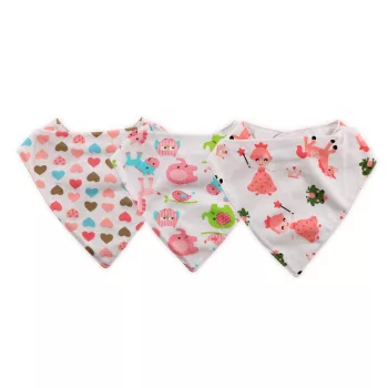Baby Care nyálkendő szett 3 db-os - lányos