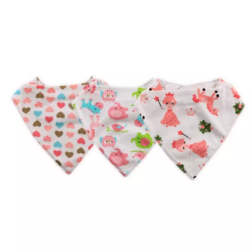 Baby Care nyálkendő szett 3 db-os - lányos