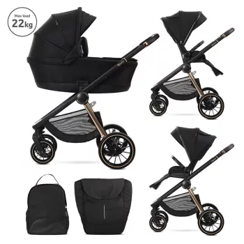 Lorelli Bianca multifunkciós babakocsi + adapter - Black