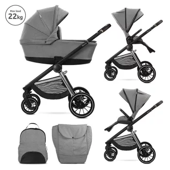 Lorelli Bianca multifunkciós babakocsi + adapter - Grey