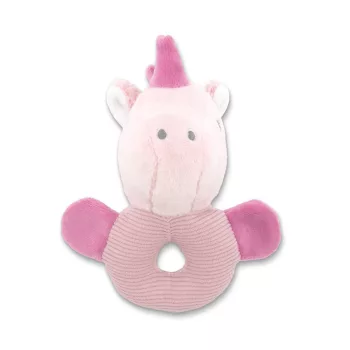 Lorelli Toys Plüss csörgő karika - Pink Unikornis