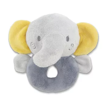 Lorelli Toys Plüss csörgő karika - Szürke Elefánt