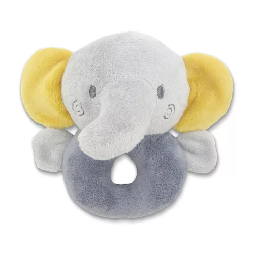 Lorelli Toys Plüss csörgő karika - Szürke Elefánt