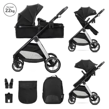   Lorelli Aspen babakocsi mózessé alakítható sport résszel - Black