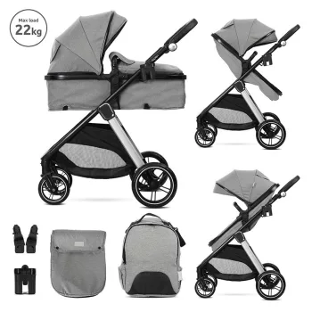   Lorelli Aspen babakocsi mózessé alakítható sport résszel - Grey