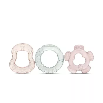   Baby Care 3 db-os hűthető rágóka - Iceberg Green/Mellow Rose