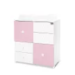 Lorelli Cupboard pelenkázó komód - White & Orchid Pink ÚJ