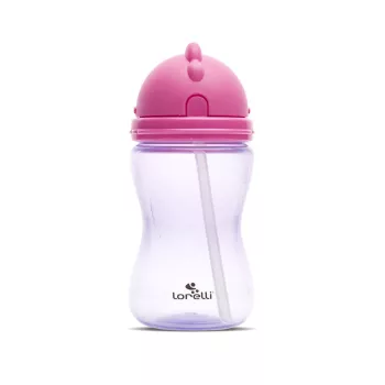 Lorelli szívószálas sport itató - Pink/Purple