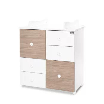 Lorelli Cupboard pelenkázó komód - White & Amber ÚJ