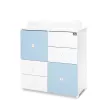 Lorelli Cupboard pelenkázó komód - White & Baby Blue ÚJ