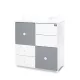 Lorelli Cupboard pelenkázó komód - White & Stone Grey ÚJ
