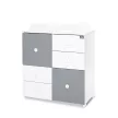 Lorelli Cupboard pelenkázó komód - White & Stone Grey ÚJ